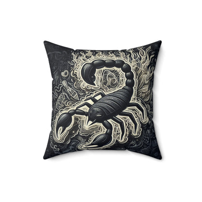 Astrological Artistry - Scorpio - Scorpio Artistic Symbolism Pillow - 33