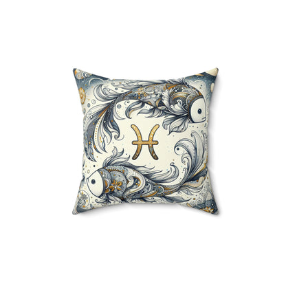 Astrological Artistry - Pisces - Pisces Artistic Symbolism Pillow - 33