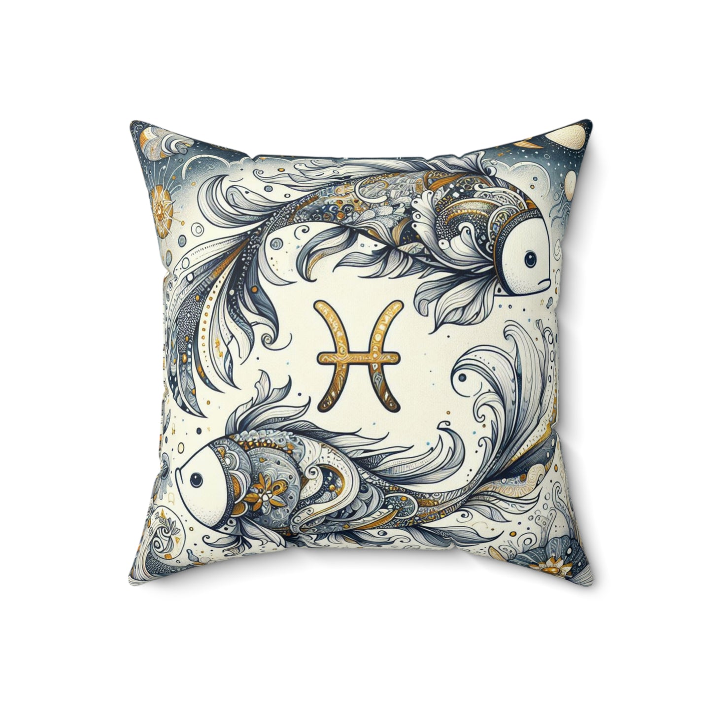 Astrological Artistry - Pisces - Pisces Artistic Symbolism Pillow - 33