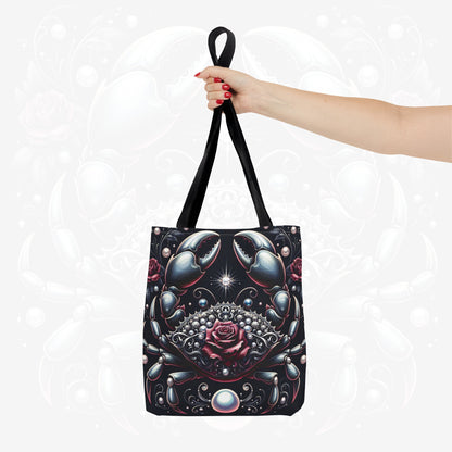 Astrological Blossoms and Crystals - Cancer - Moonlit Serenity Tote Bag - 50
