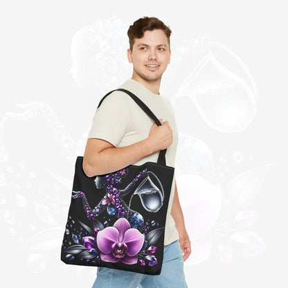 Astrological Blossoms and Crystals - Aquarius Visionary Insight Tote Bag - 50