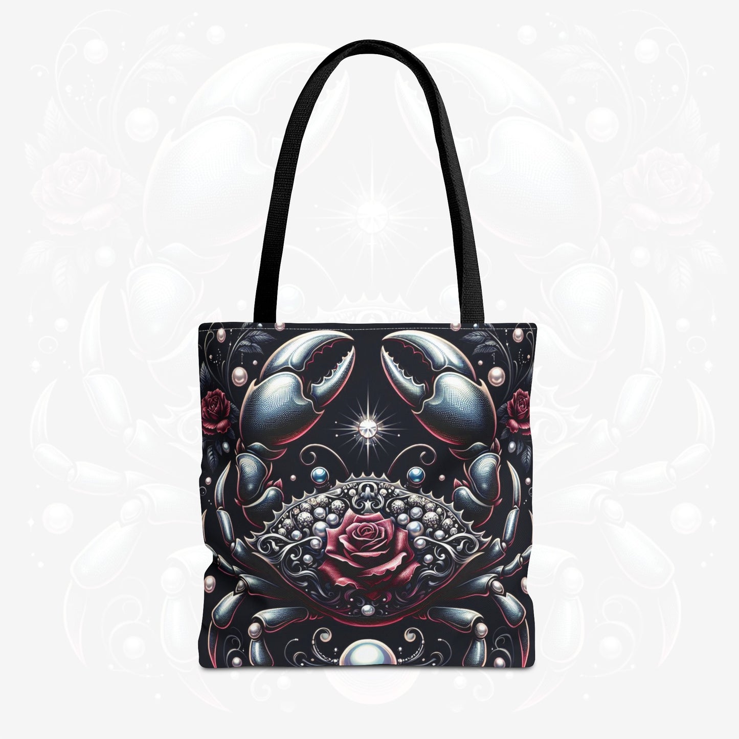 Astrological Blossoms and Crystals - Cancer - Moonlit Serenity Tote Bag - 50