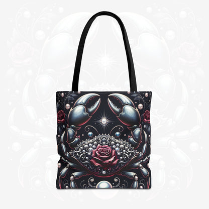 Astrological Blossoms and Crystals - Cancer - Moonlit Serenity Tote Bag - 50