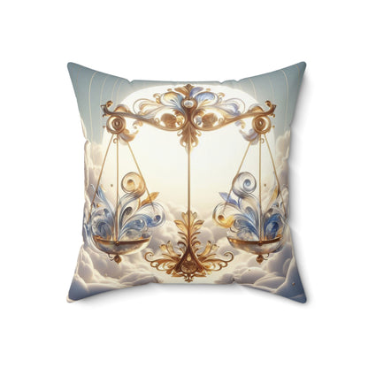 Sculpted Elegance and Blossoms - Libra - Libra Sculpted Elegance and Blossoms Pillow - 31.2