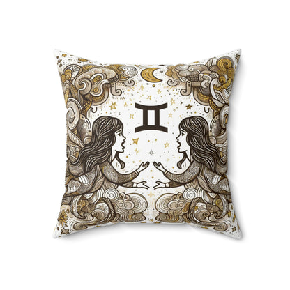 Astrological Artistry - Gemini - Gemini Artistic Symbolism Pillow - 33