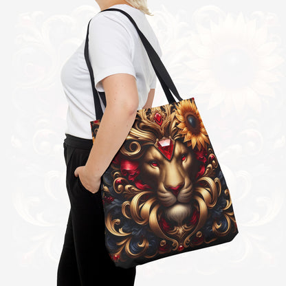 Astrological Blossoms and Crystals - Leo - Radiant Majesty Tote Bag - 50