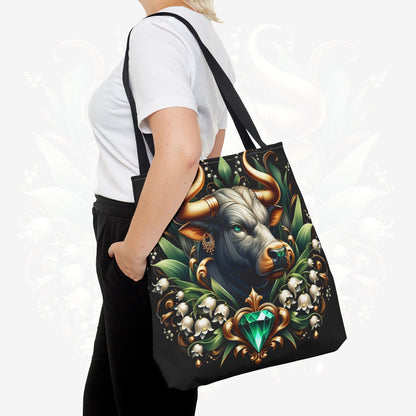 Astrological Blossoms and Crystals - Taurus - Earthly Elegance Tote Bag