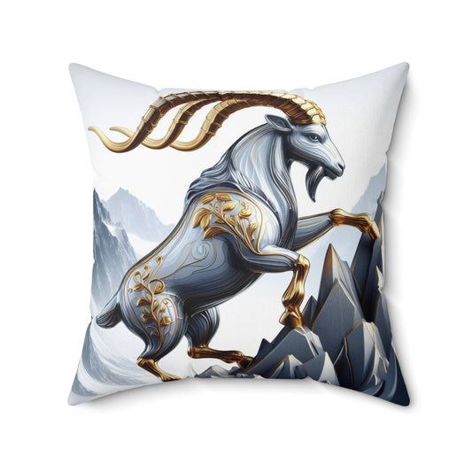 Sculpted Elegance and Blossoms - Capricorn - Capricorn Sculpted Elegance and Blossoms Pillow - 31.2