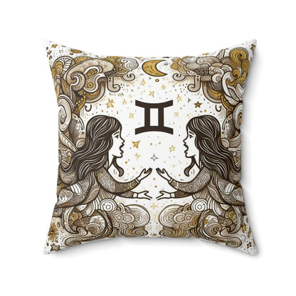 Astrological Artistry - Gemini - Gemini Artistic Symbolism Pillow - 33