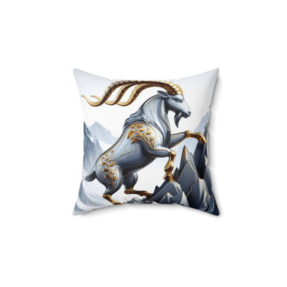 Sculpted Elegance and Blossoms - Capricorn - Capricorn Sculpted Elegance and Blossoms Pillow - 31.2