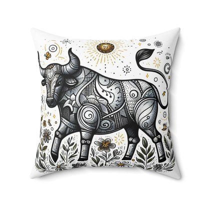 Astrological Artistry - Taurus - Taurus Artistic Symbolism Pillow - 33