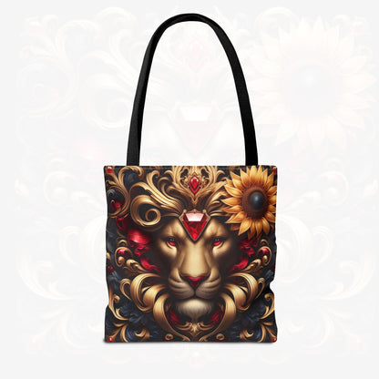 Astrological Blossoms and Crystals - Leo - Radiant Majesty Tote Bag - 50