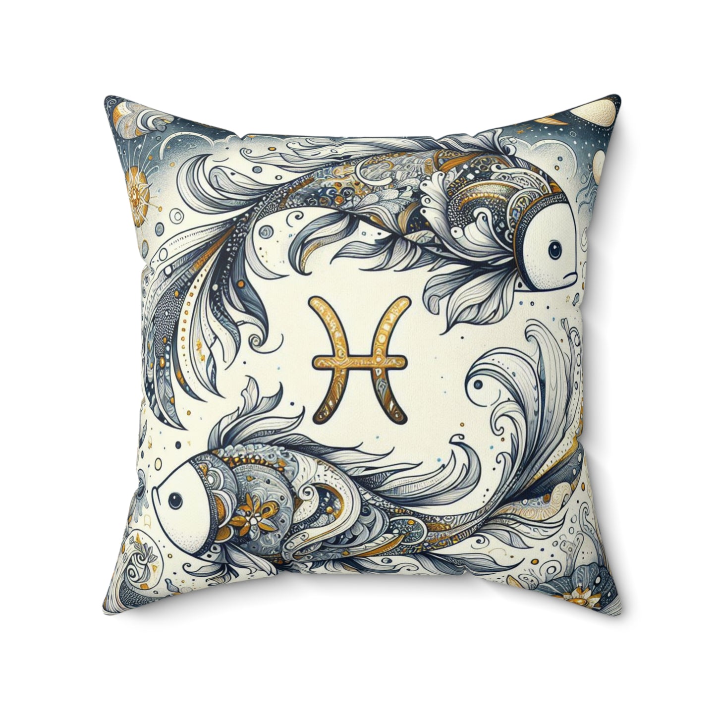 Astrological Artistry - Pisces - Pisces Artistic Symbolism Pillow - 33