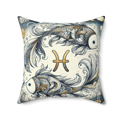 Astrological Artistry - Pisces - Pisces Artistic Symbolism Pillow - 33