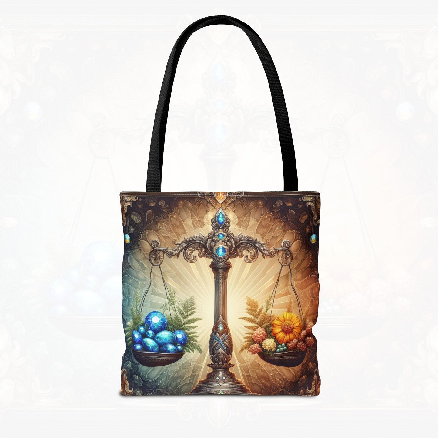 Astrological Blossoms and Crystals - Libra - Harmonious Balance Tote Bag - 50