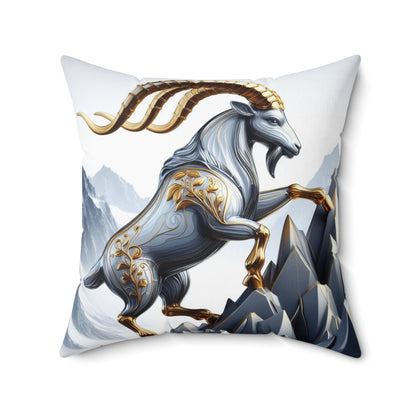 Sculpted Elegance and Blossoms - Capricorn - Capricorn Sculpted Elegance and Blossoms Pillow - 31.2