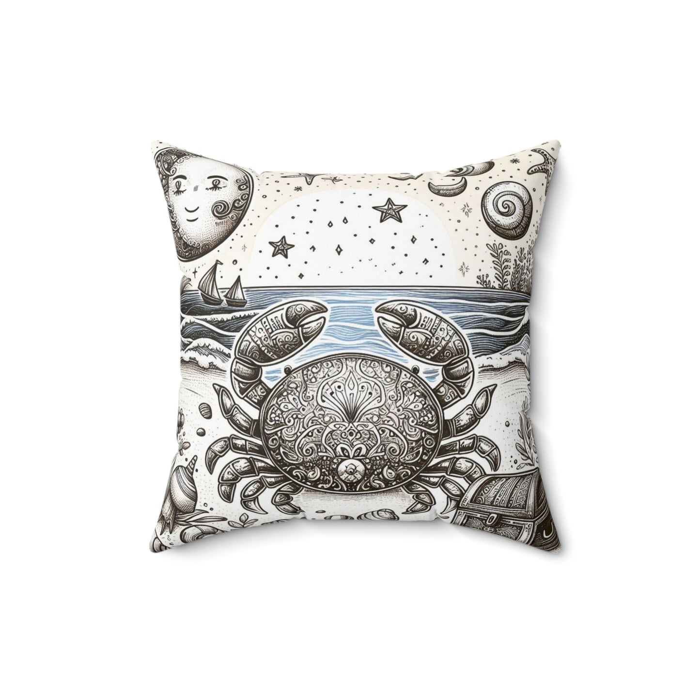 Astrological Artistry - Cancer - Cancer Artistic Symbolism Pillow - 33