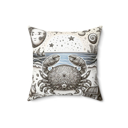 Astrological Artistry - Cancer - Cancer Artistic Symbolism Pillow - 33