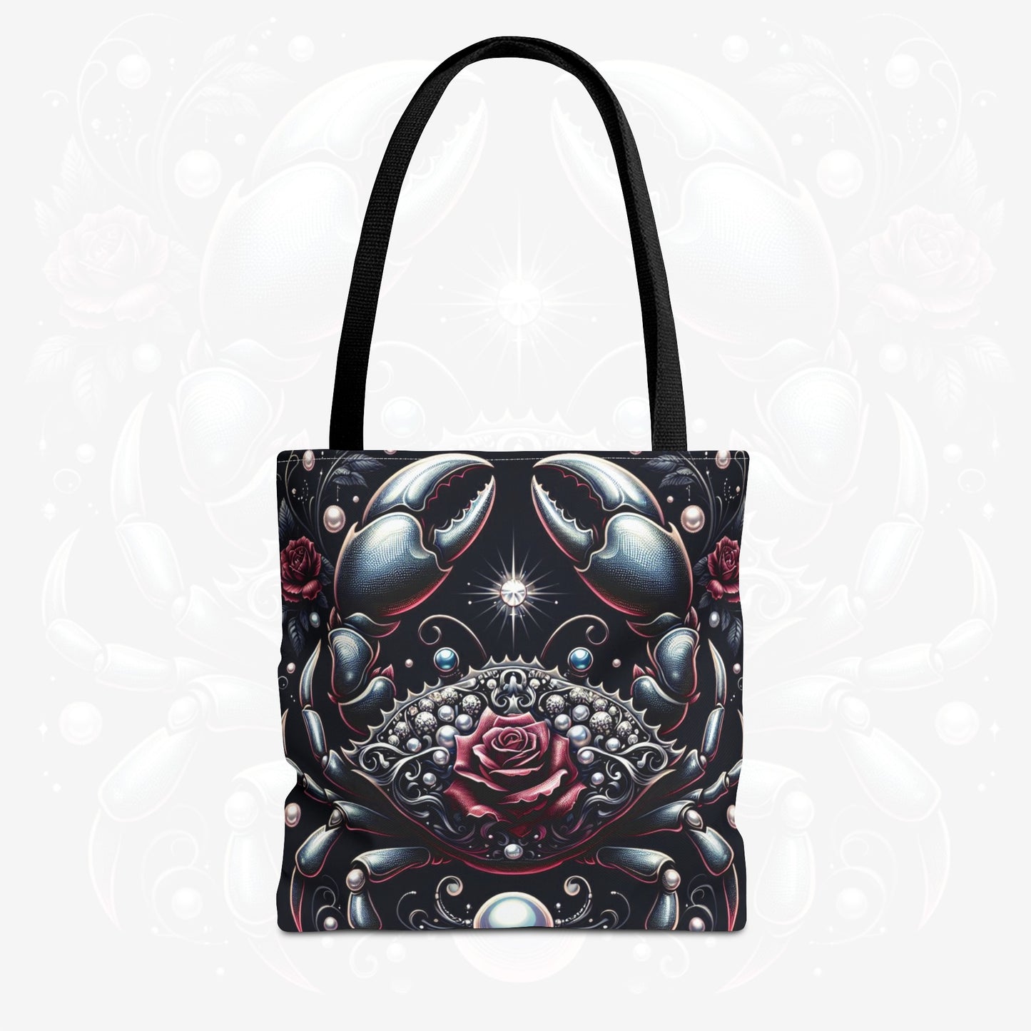 Astrological Blossoms and Crystals - Cancer - Moonlit Serenity Tote Bag - 50