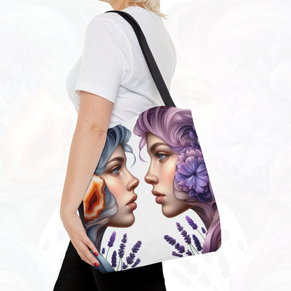 Astrological Blossoms and Crystals - Gemini - Dual Harmony Tote Bag - 50