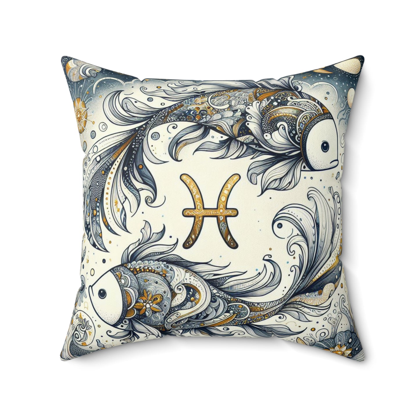 Astrological Artistry - Pisces - Pisces Artistic Symbolism Pillow - 33