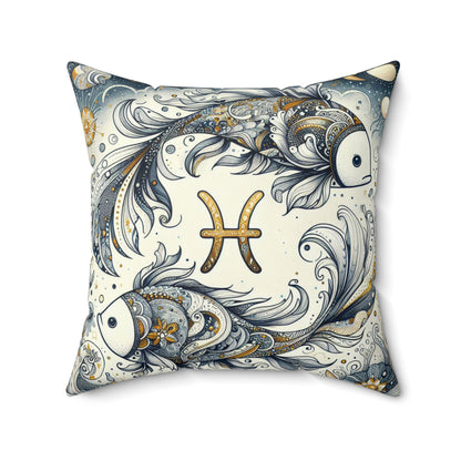 Astrological Artistry - Pisces - Pisces Artistic Symbolism Pillow - 33
