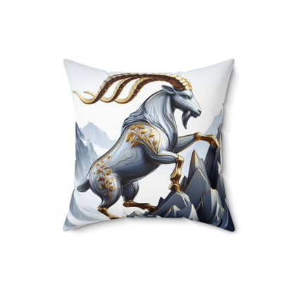 Sculpted Elegance and Blossoms - Capricorn - Capricorn Sculpted Elegance and Blossoms Pillow - 31.2