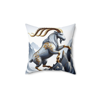 Sculpted Elegance and Blossoms - Capricorn - Capricorn Sculpted Elegance and Blossoms Pillow - 31.2