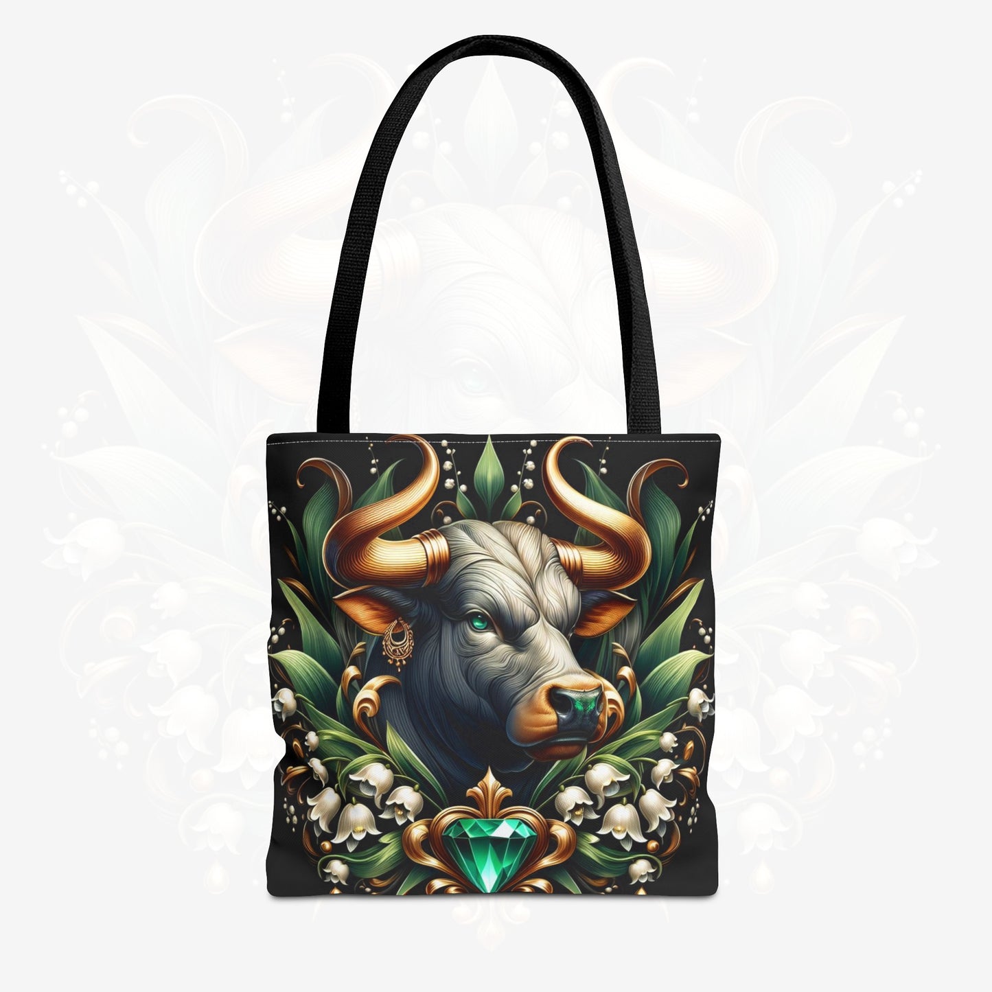 Astrological Blossoms and Crystals - Taurus - Earthly Elegance Tote Bag