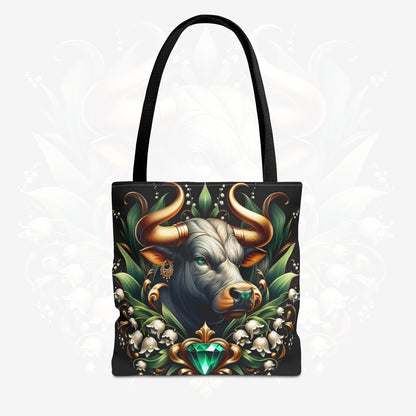 Astrological Blossoms and Crystals - Taurus - Earthly Elegance Tote Bag