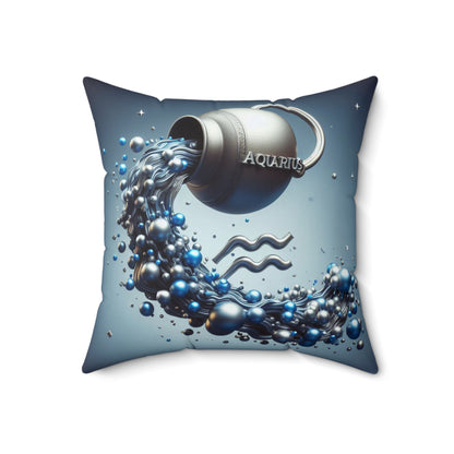 Cosmic Balloon Zodiac - Aquarius - Foil Brilliance Pillow - 0
