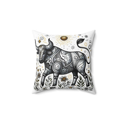 Astrological Artistry - Taurus - Taurus Artistic Symbolism Pillow - 33