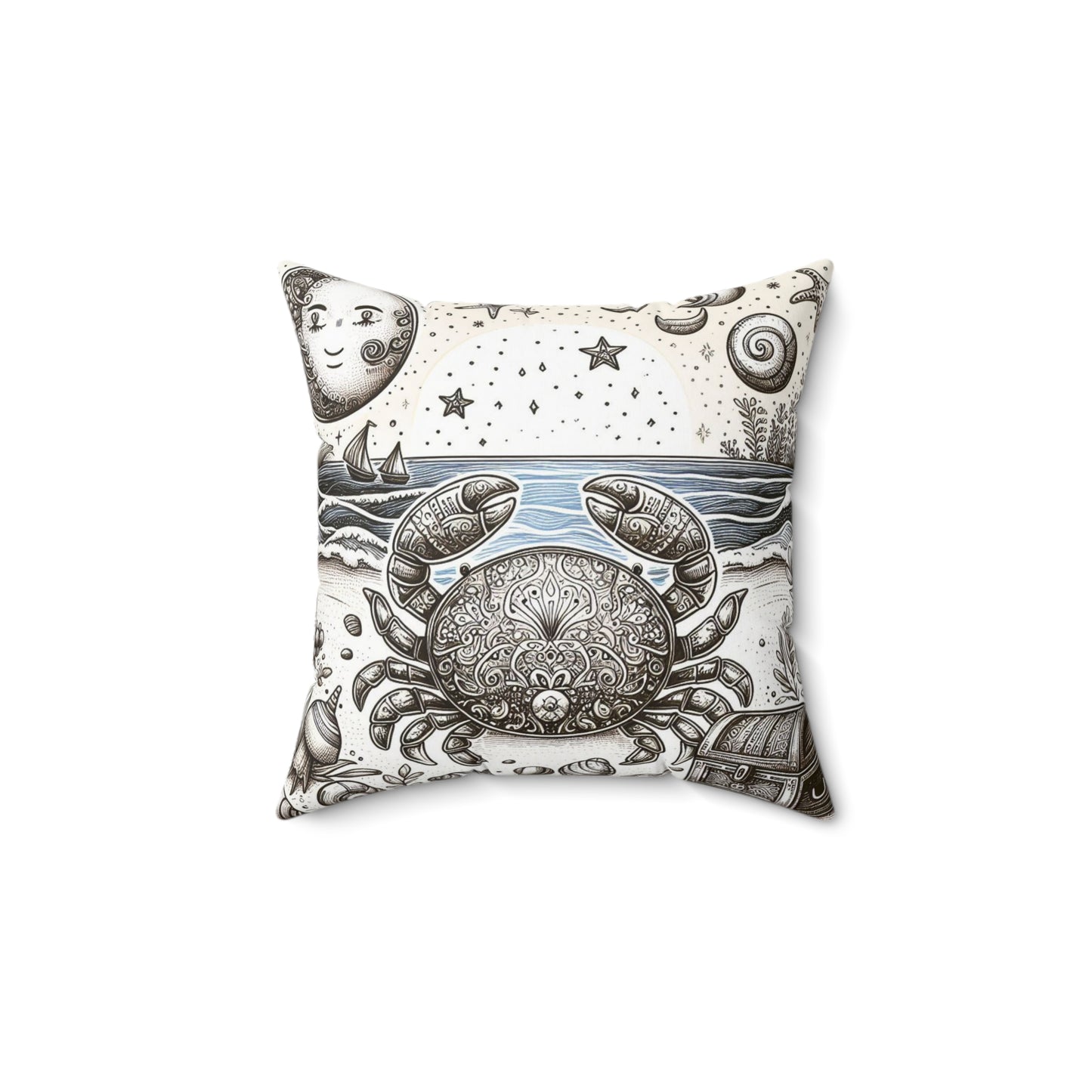 Astrological Artistry - Cancer - Cancer Artistic Symbolism Pillow - 33