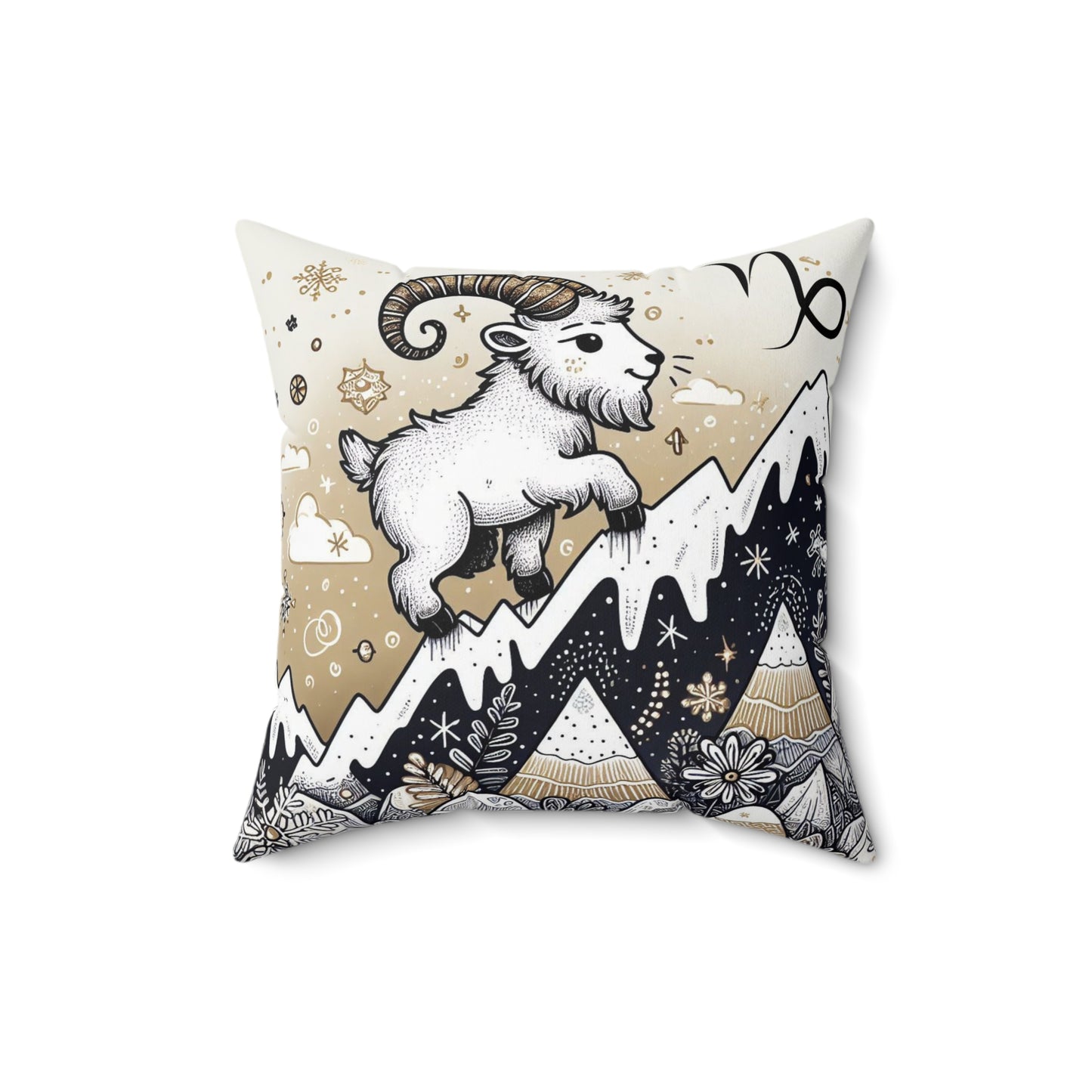 Astrological Artistry - Capricorn - Capricorn Artistic Symbolism Pillow - 33