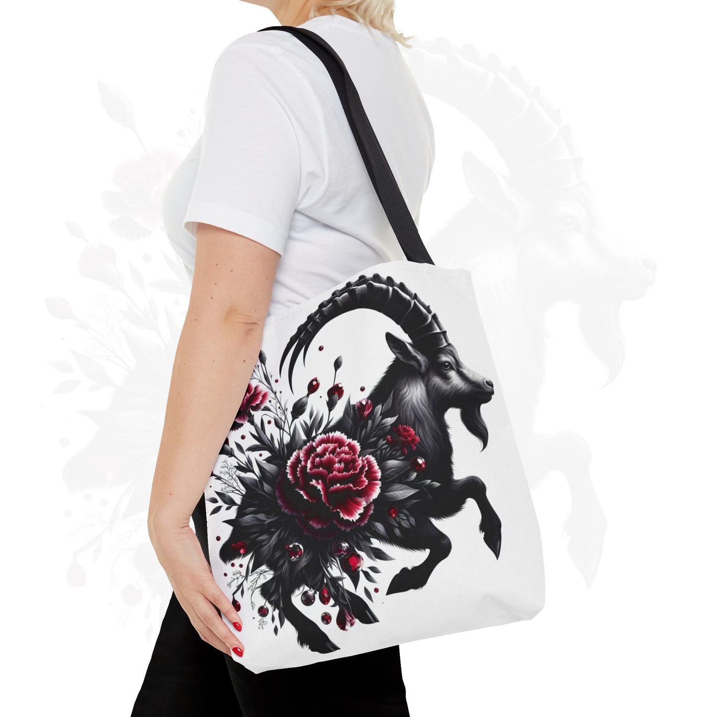 Astrological Blossoms and Crystals - Capricorn - Visionary Insight Tote Bag - 50