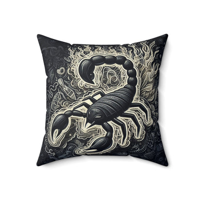 Astrological Artistry - Scorpio - Scorpio Artistic Symbolism Pillow - 33