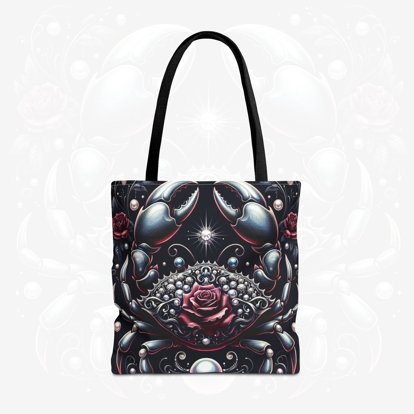 Astrological Blossoms and Crystals - Cancer - Moonlit Serenity Tote Bag - 50