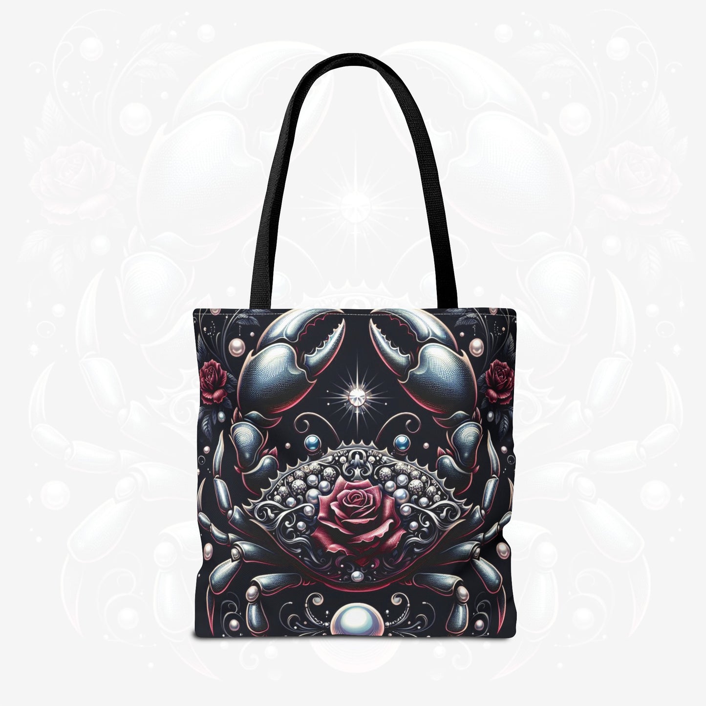 Astrological Blossoms and Crystals - Cancer - Moonlit Serenity Tote Bag - 50