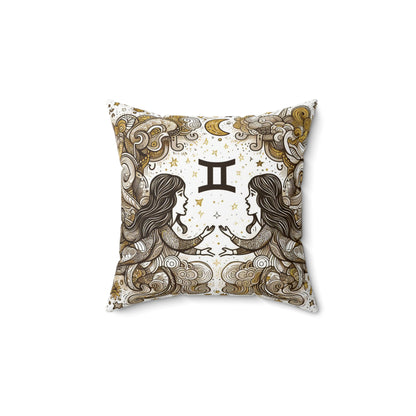 Astrological Artistry - Gemini - Gemini Artistic Symbolism Pillow - 33