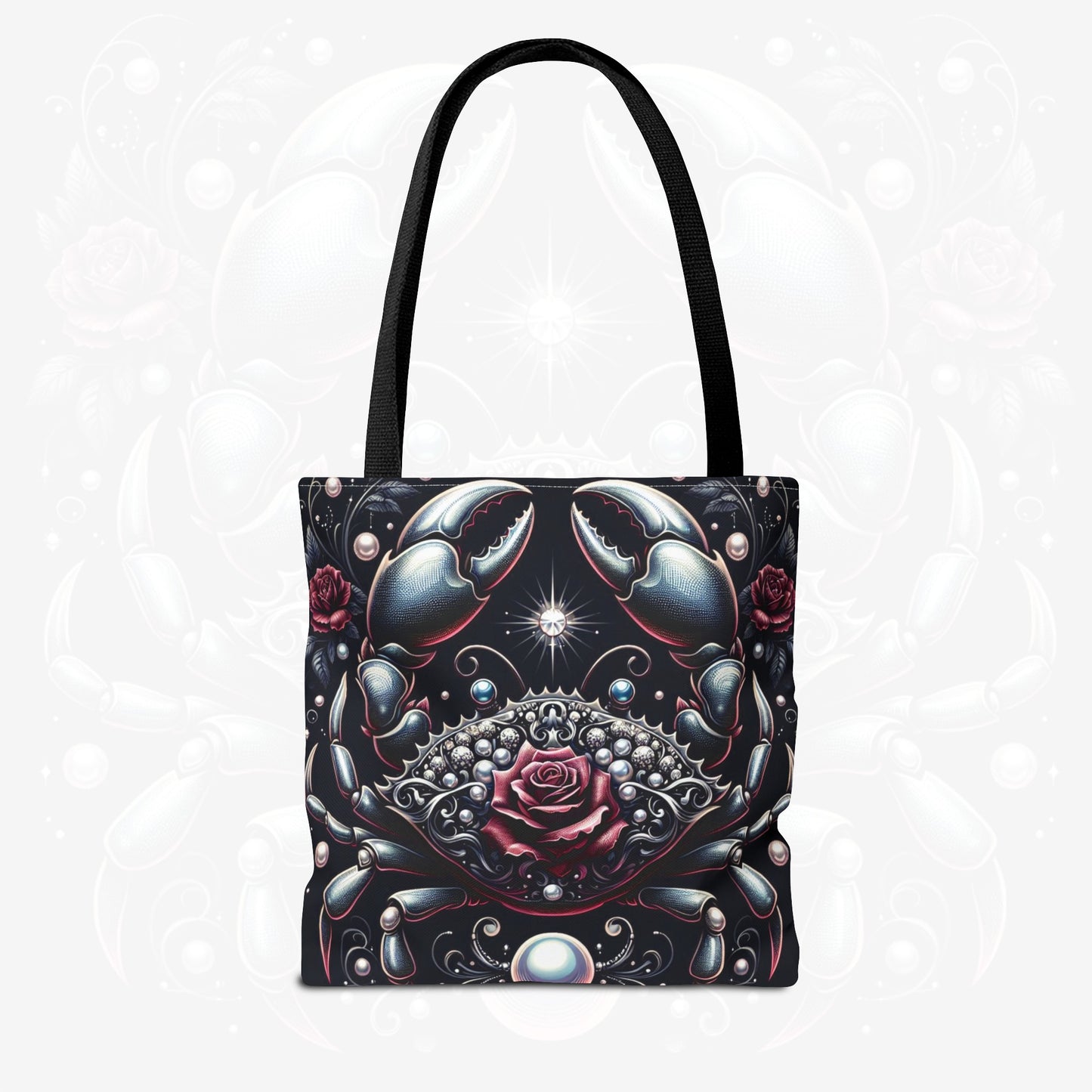 Astrological Blossoms and Crystals - Cancer - Moonlit Serenity Tote Bag - 50
