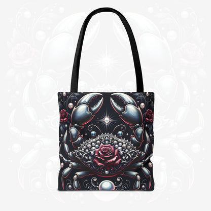 Astrological Blossoms and Crystals - Cancer - Moonlit Serenity Tote Bag - 50