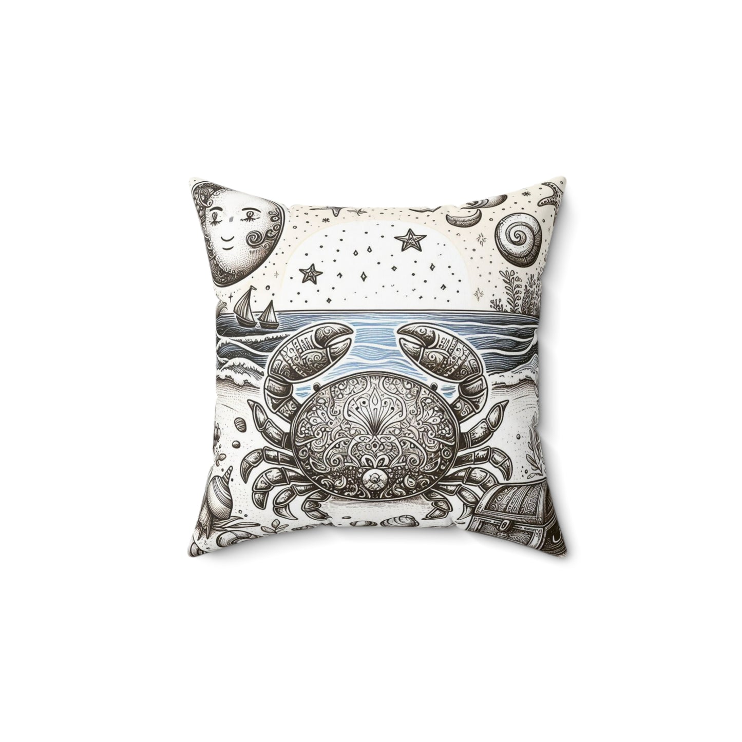 Astrological Artistry - Cancer - Cancer Artistic Symbolism Pillow - 33