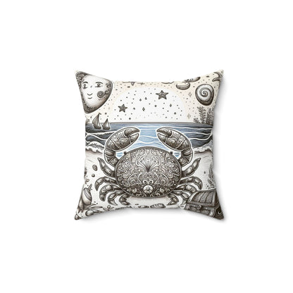 Astrological Artistry - Cancer - Cancer Artistic Symbolism Pillow - 33