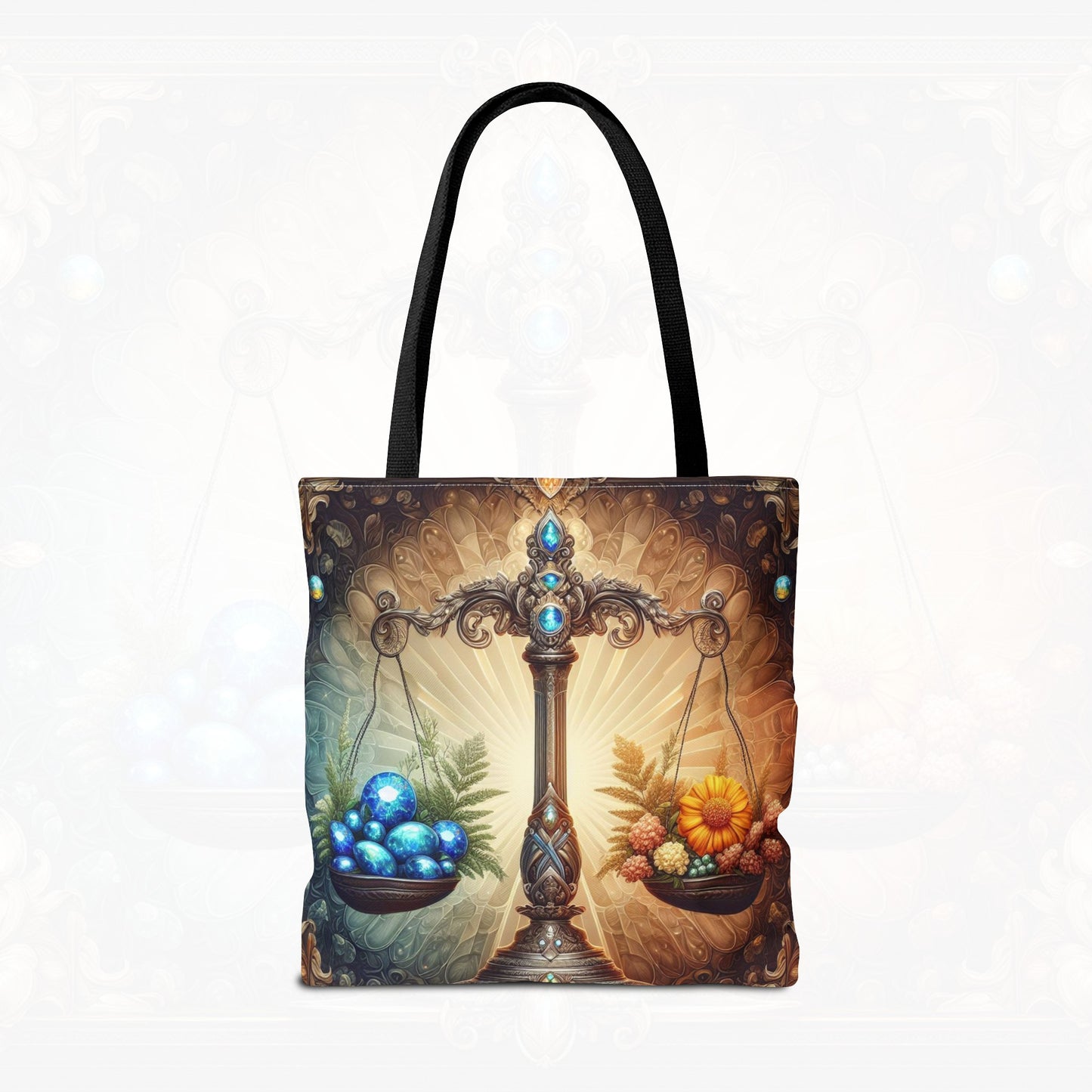 Astrological Blossoms and Crystals - Libra - Harmonious Balance Tote Bag - 50