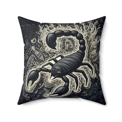Astrological Artistry - Scorpio - Scorpio Artistic Symbolism Pillow - 33