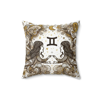 Astrological Artistry - Gemini - Gemini Artistic Symbolism Pillow - 33
