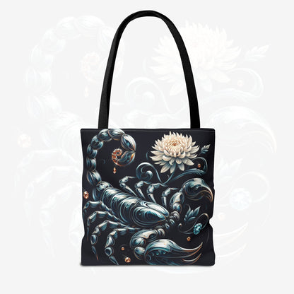 Astrological Blossoms and Crystals - Scorpio - Mystical Depths Tote Bag - 50