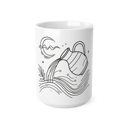 Astral Minimalism - Aquarius - Aquarius Astral Minimalism Mug - 53.10