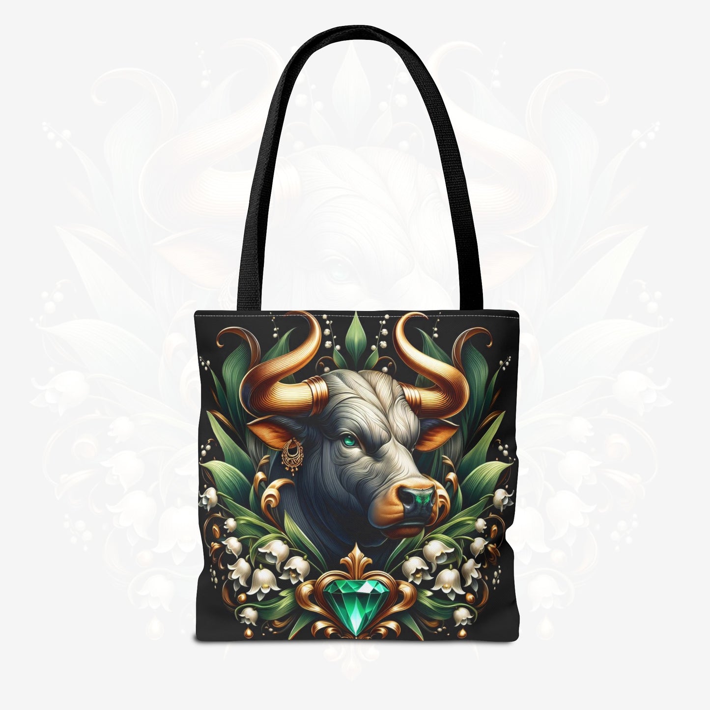 Astrological Blossoms and Crystals - Taurus - Earthly Elegance Tote Bag