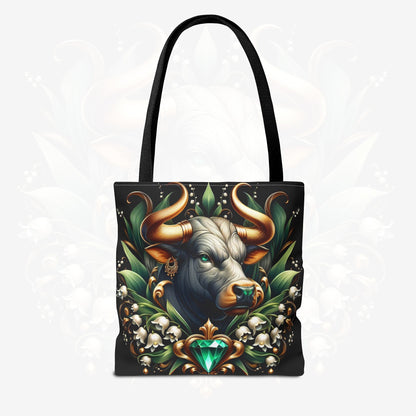 Astrological Blossoms and Crystals - Taurus - Earthly Elegance Tote Bag